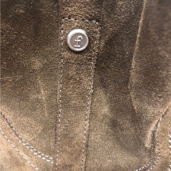 Frye • Sarah Suede Olive Shorty Booties 7.5 - Picture 7 of 11